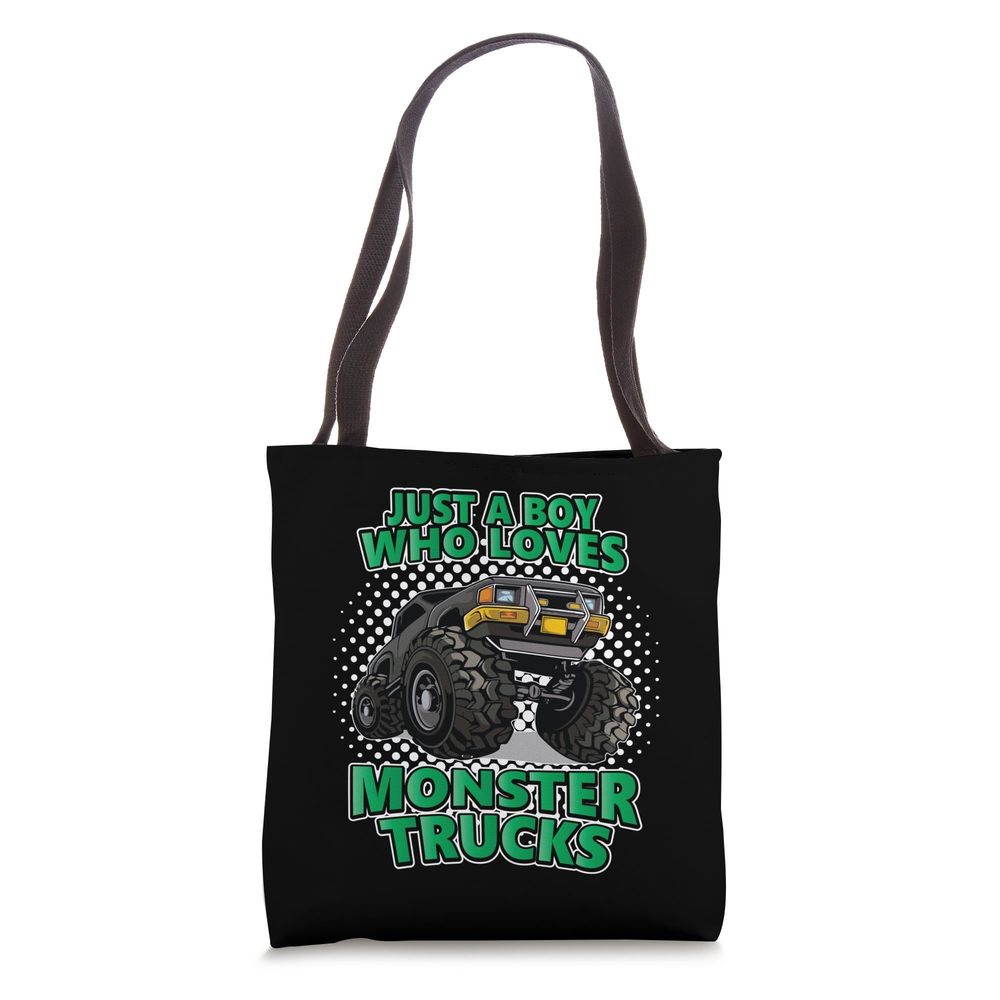 Monster Truck Gift Boys Motocross 4 Wheel Monster Truck Tote Bag :^)
